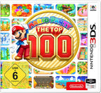 Das Cover von Mario Party: The Top 100 für Nintendo 3DS zeigt Mario vor der Zahl 100 und vielen kleinen Spielszenen.