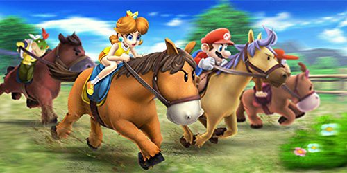 Beim Pferderennen in Mario Sports: Superstars reiten Prinzessin Daisy und Mario um die Wette.
