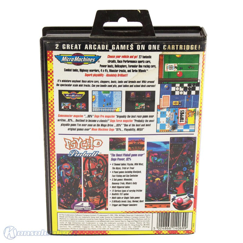 2 in 1: Micro Machines + Psycho Pinball [Double Hits] (EU)