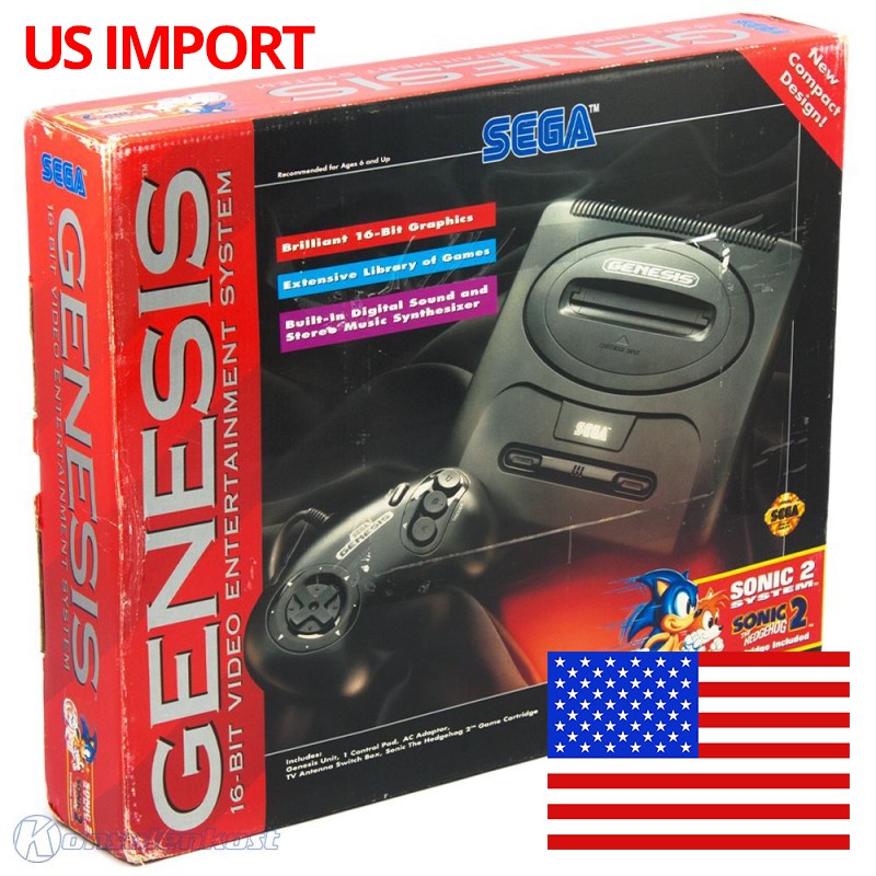 Konsole Genesis 2 Sonic 2 Set + Original Controller (US)