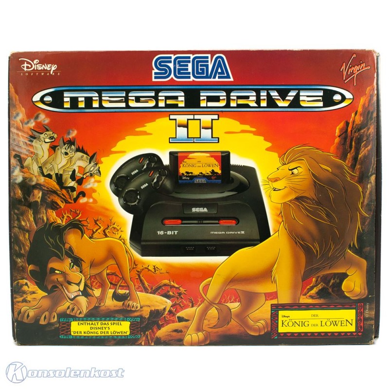 Konsole MD2 Lion King Set + Spiel + 2 Original Controller