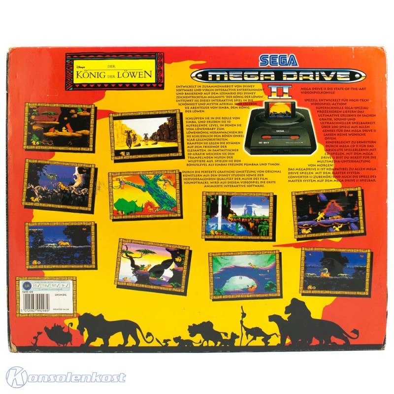 Konsole MD2 Lion King Set + Spiel + 2 Original Controller