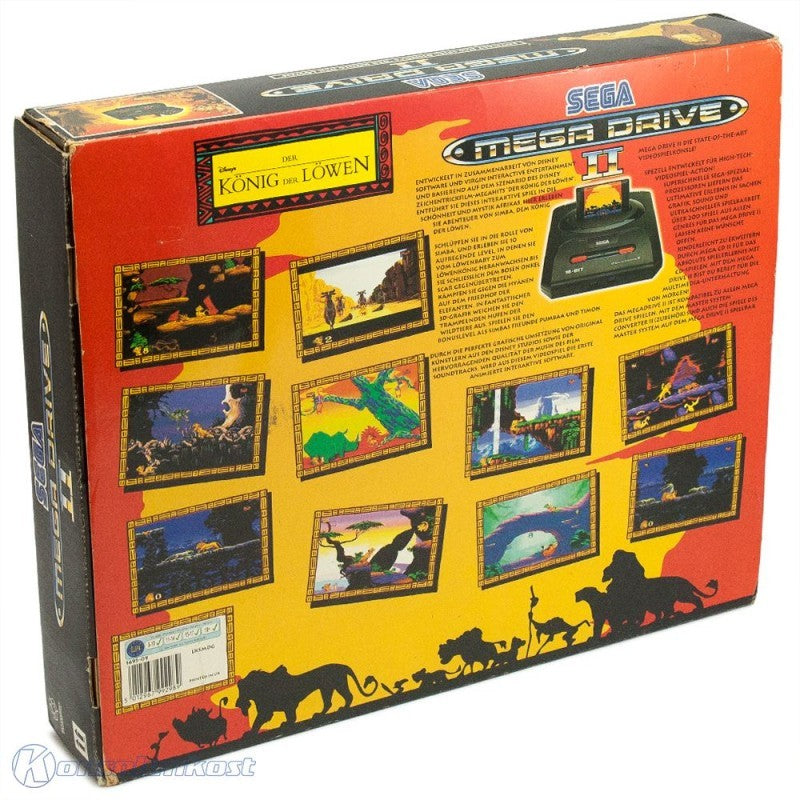 Konsole MD2 Lion King Set + Spiel + 2 Original Controller