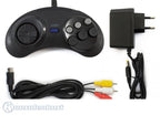 MD2 Zubehör Set: 6-Button Controller + AV Cinchkabel + Netzteil