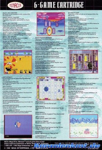 Menacer 6-Game Cartridge