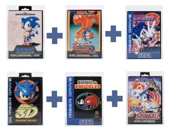 Sonic 1 + 2 + 3 + 3D + Knuckles + Spinball