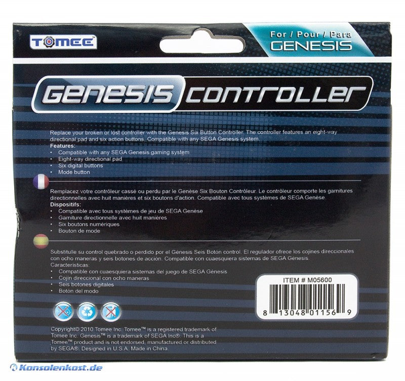 Zubehör Set: 6-Button Controller + AV Cinchkabel + Netzteil