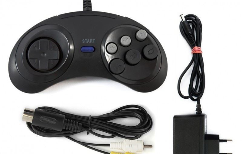 Zubehör Set: 6-Button Controller + AV Cinchkabel + Netzteil