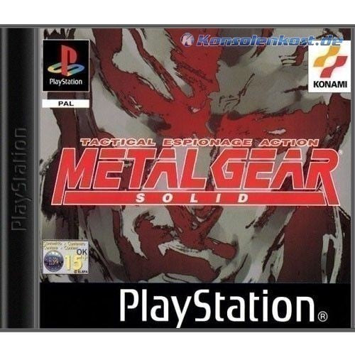 Die Hülle von Metal Gear Solid zeigt das Cover mit einem USK ab 15 Siegel.