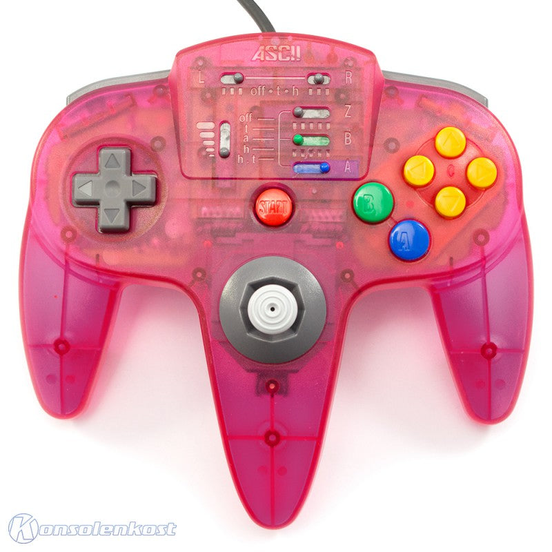 Controller / Pad mit Turbo pink-transparent [Ascii]
