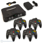 Konsole + 4 Controller schwarz + Zubehör