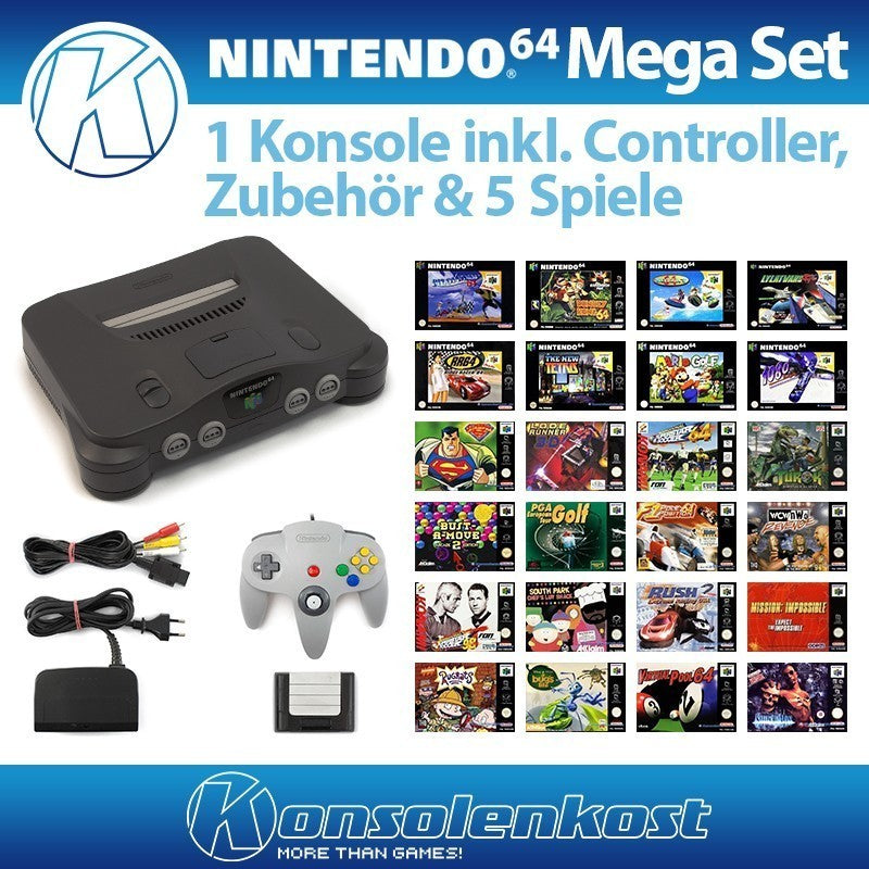 Konsole + 5 Spiele + Controller + Zubehör