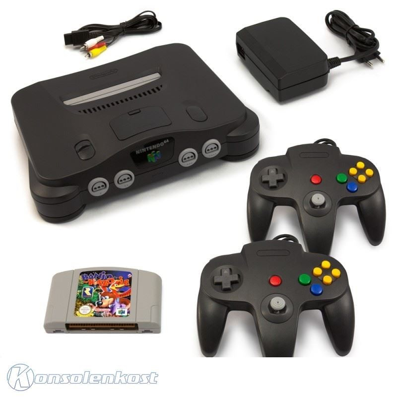 Konsole + Banjo Kazooie + 2 Controller + Zubehör