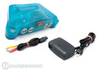 Konsole Clear Blue + TV-Kabel + Netzteil