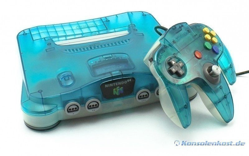 Konsole Clear Blue-White + Spiel + Original Controller + Zubehör