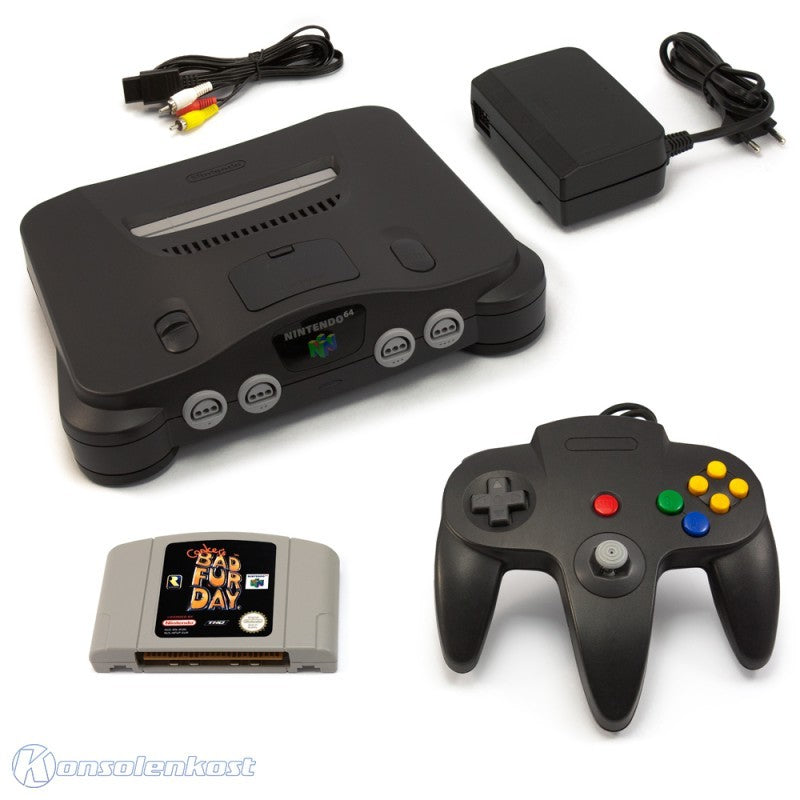 Konsole + Conker's Bad Fur Day + Controller + Zubehör