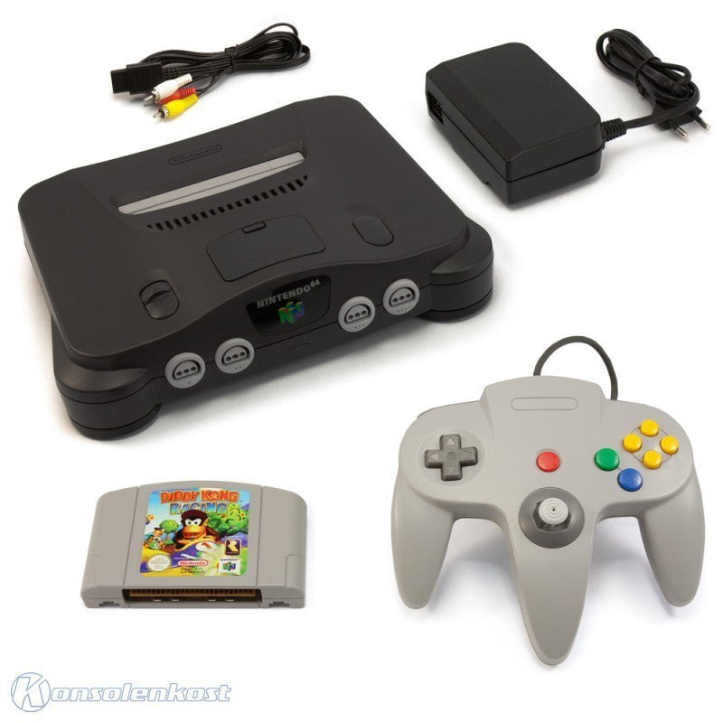 Konsole + Diddy Kong Racing + Controller + Zubehör