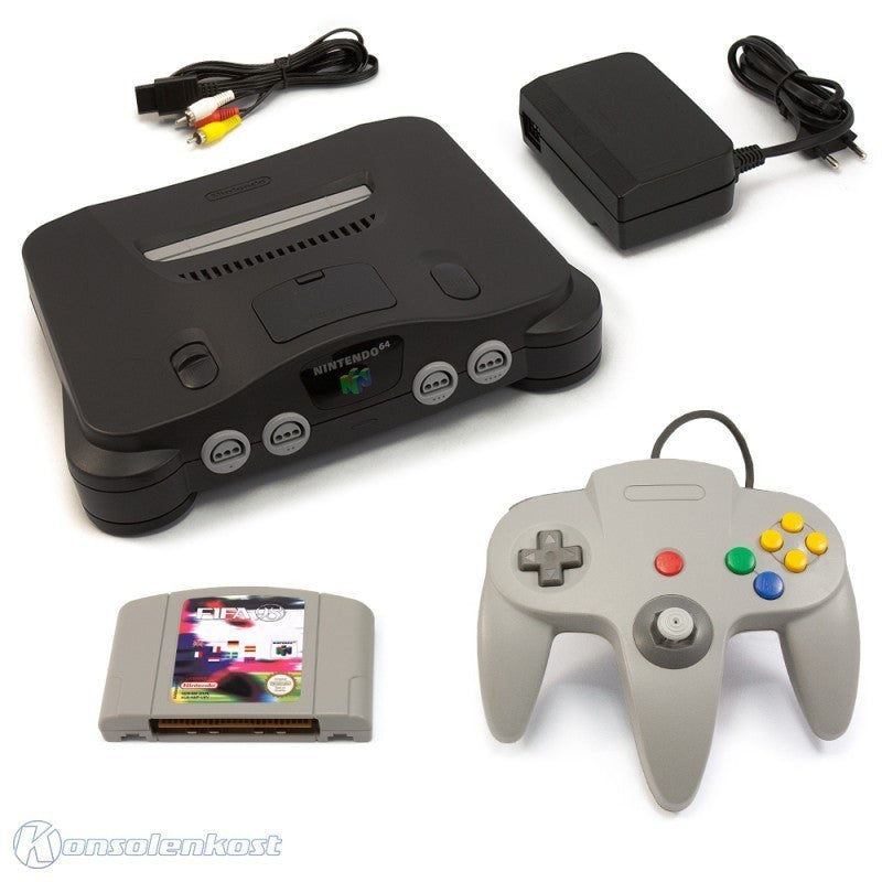 Konsole + FIFA 98 + Controller + Zubehör