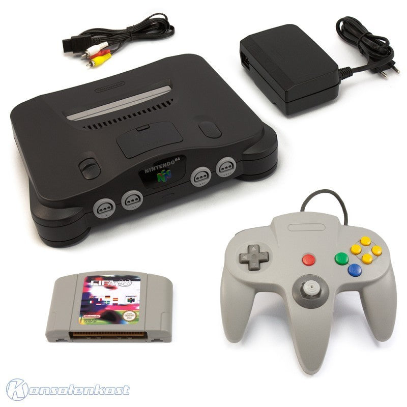 Konsole + FIFA 98 + Controller + Zubehör