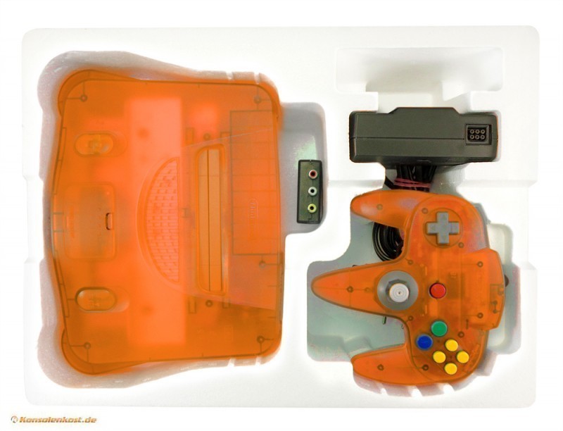 Konsole Fire Orange + Original Controller + Zubehör