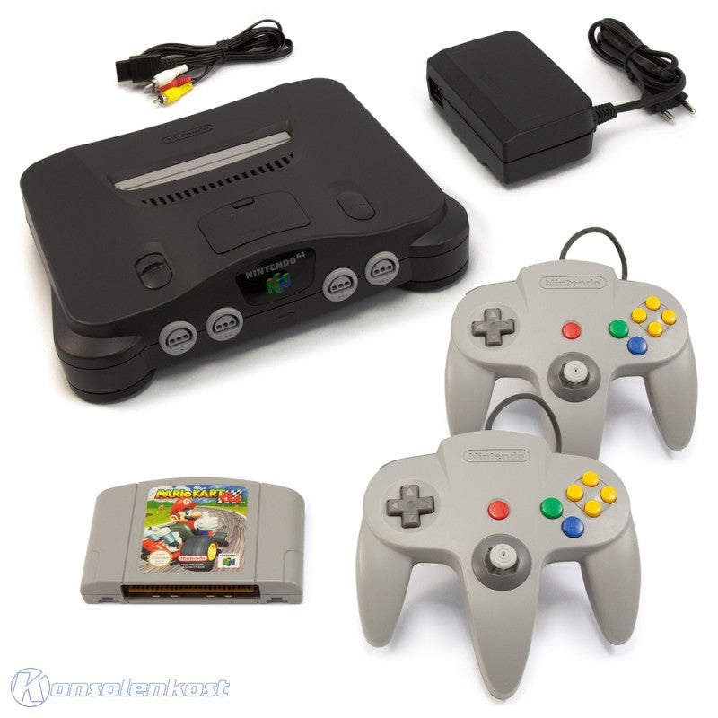 Konsole + Mario Kart + 2 Original Controller + Zubehör