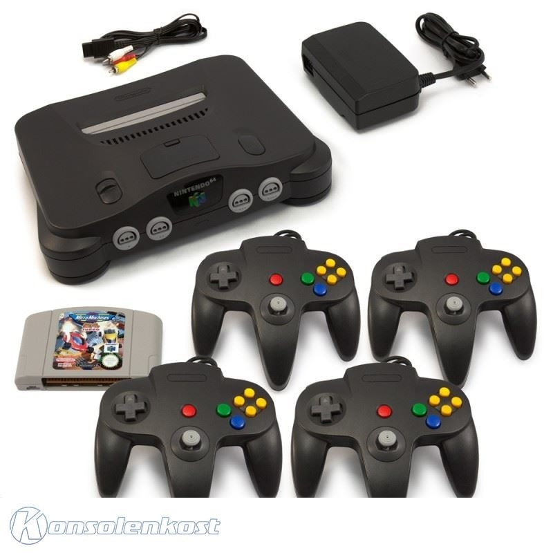 Konsole + Micro Machines + 4 Controller + Zubehör