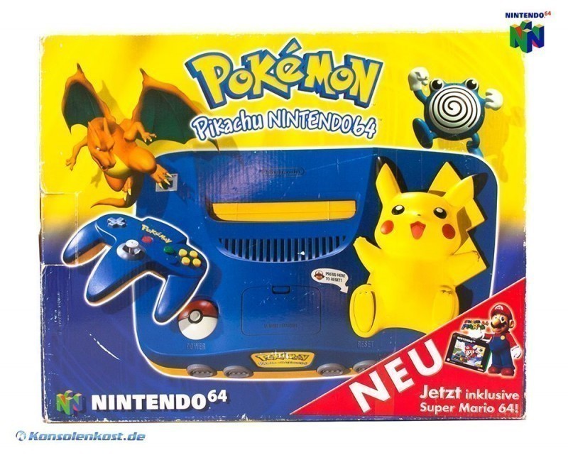 Konsole Pikachu Edition + Original Controller + Zubehör — Pikachu Edition