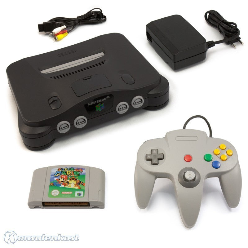 Konsole + Super Mario 64 + Controller grau + Zubehör