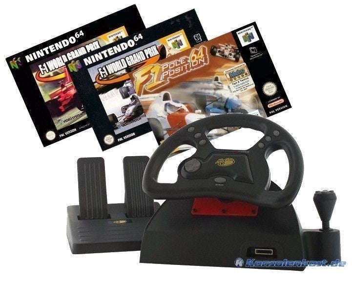 Madcatz Lenkrad + World Grand Prix 1 & 2 + Pole Position