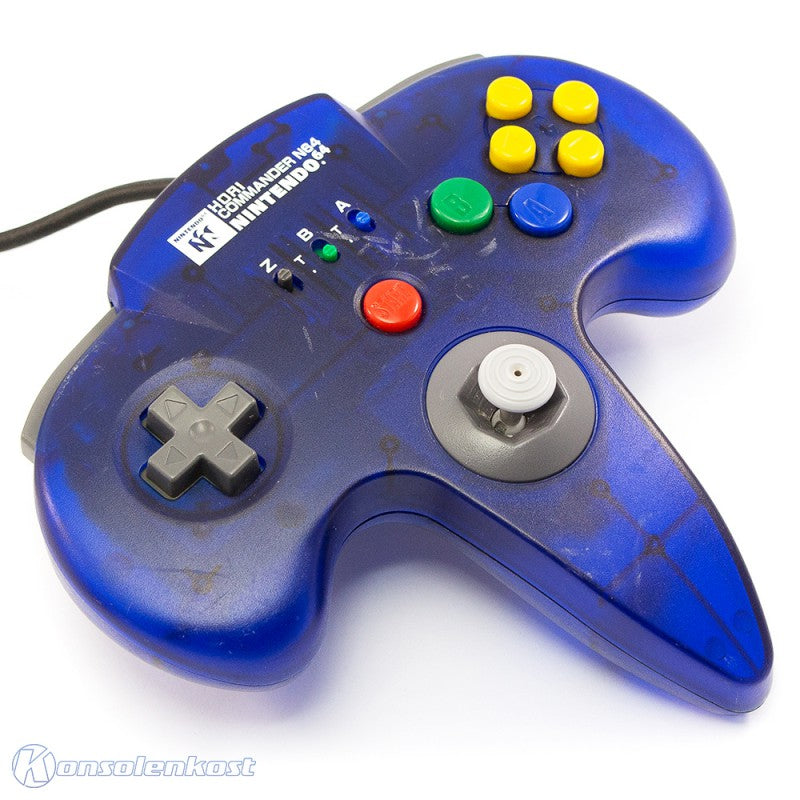 offiziell lizenzierter Controller / Pad blau-transp. Commander [Hori] (JP)