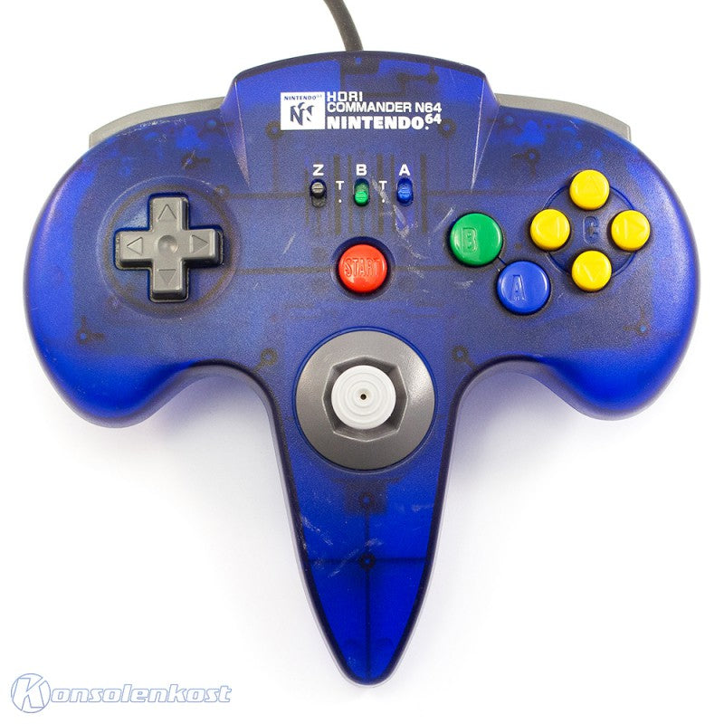 offiziell lizenzierter Controller / Pad blau-transp. Commander [Hori] (JP)