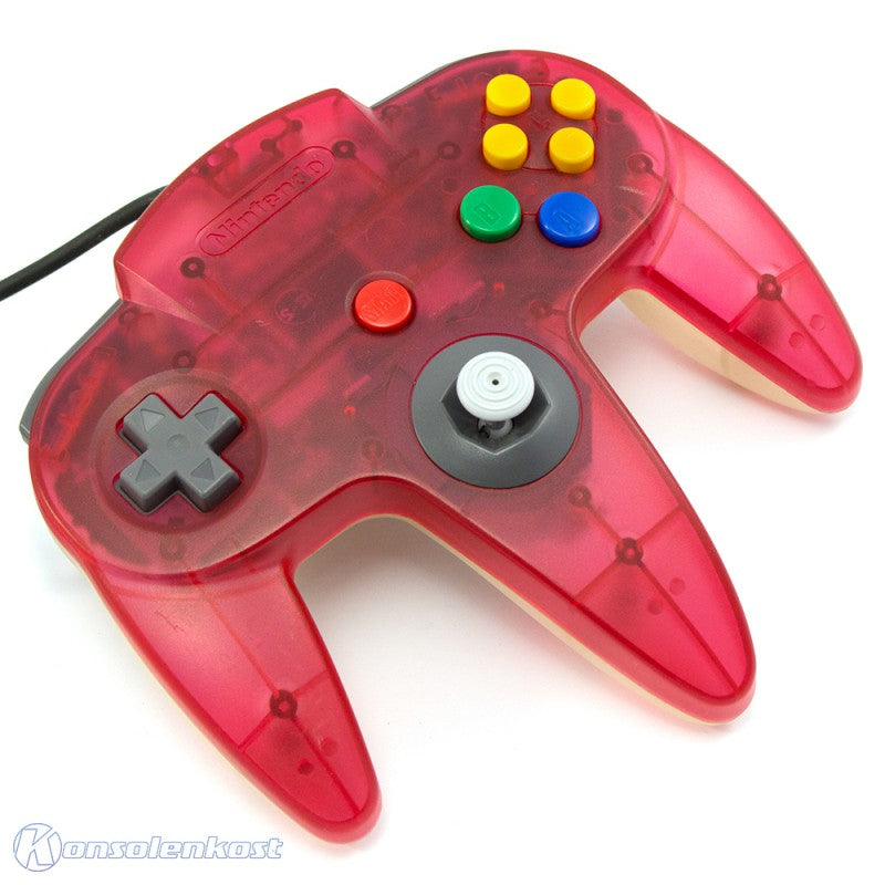 orig. Controller / Pad Clear-Red White / rot-weiß transp. NUS-005 [Nintendo]