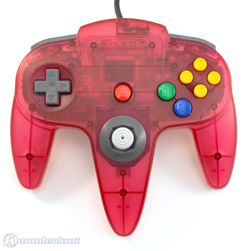 orig. Controller / Pad Clear-Red White / rot-weiß transp. NUS-005 [Nintendo]