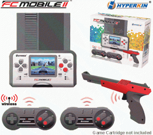 FC Mobile II Handheld weiß + 2 Wireless Controller + Gun + Netzteil [Hyperkin]