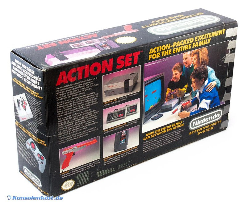 Konsole 60Hz Action Set + Spiel + 2 Original Controller + Zapper