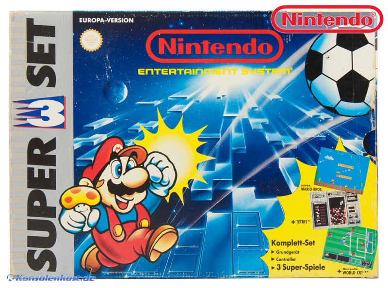 Konsole Super 3 Set + 3 Spiele + Original Controller