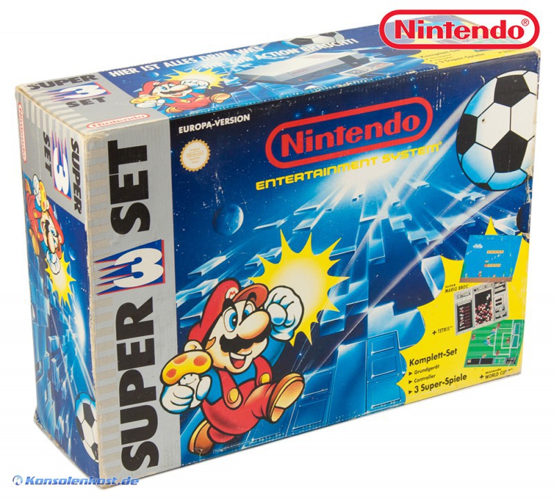 Konsole Super 3 Set + 3 Spiele + Original Controller