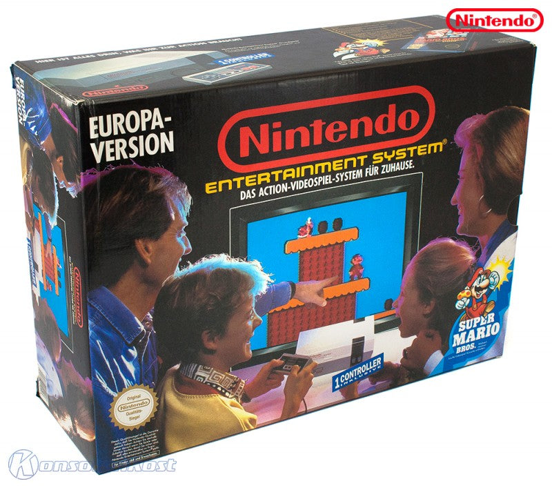 Konsole Super Mario Bros. Set + Spiel + 2 Original Controller