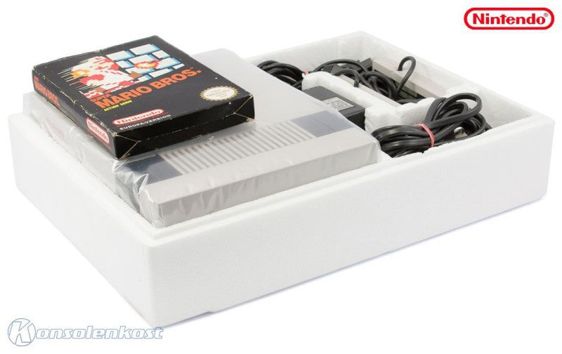 Konsole Super Mario Bros. Set + Spiel + 2 Original Controller
