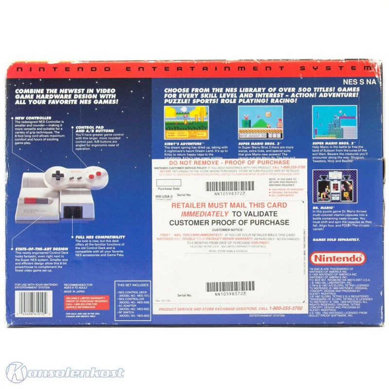 Konsole Top Loader NES-101 Control Deck + Original Controller (US)