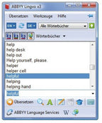 Dictionary Software Deutsch-Englisch-Französisch