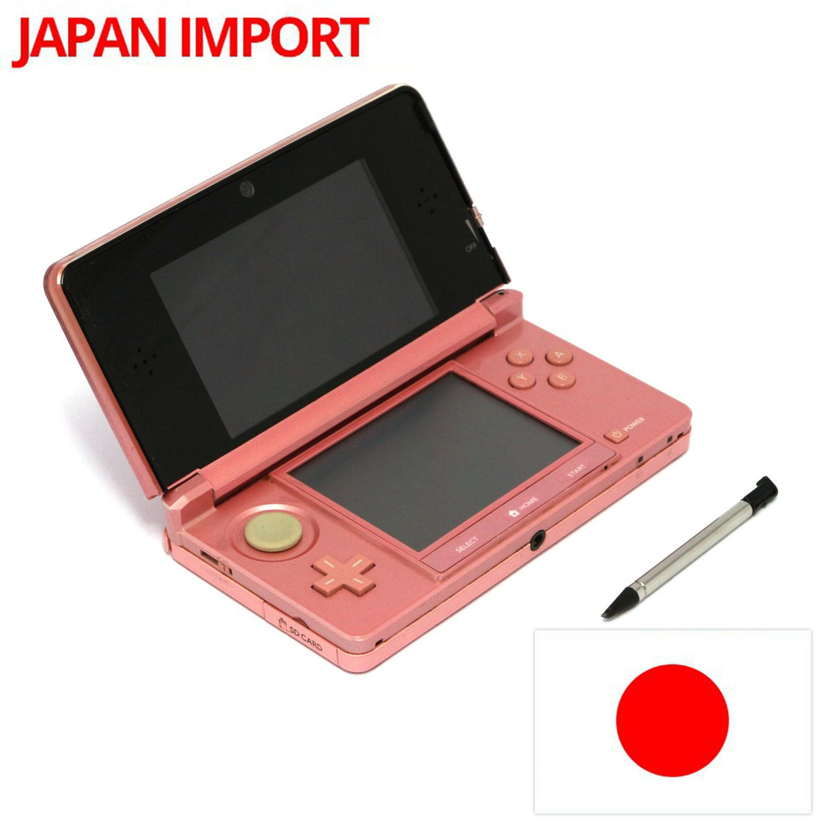 Konsole Coral Pink / rosa + Netzteil (JP)