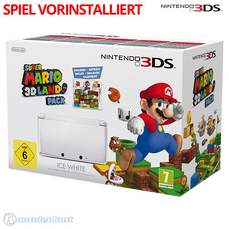 Konsole Ice White / weiß Super Mario 3D Edition + Spiel + Netzteil