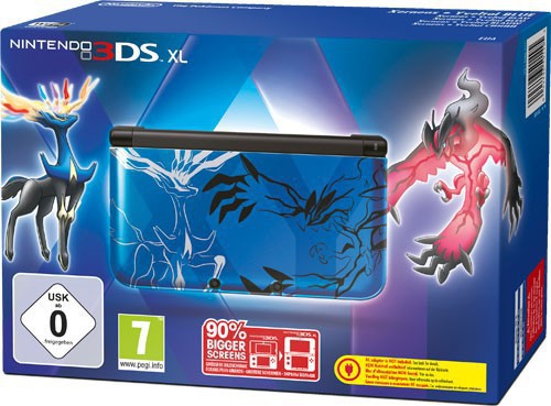 Konsole XL Pokemon XY Edition blau + Netzteil