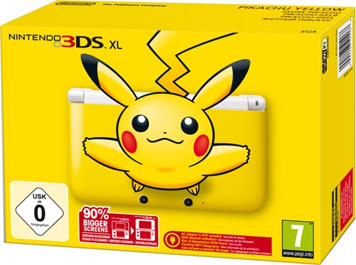 Konsole XL Pikachu Yellow gelb Edition + Netzteil