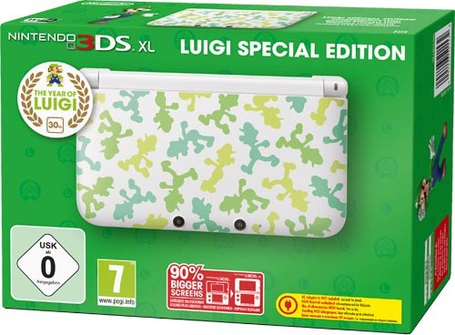 Konsole XL Luigi Edition + Netzteil
