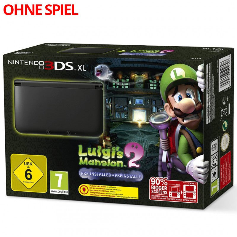 Konsole XL Luigi's Mansion 2 Edition schwarz + Netzteil