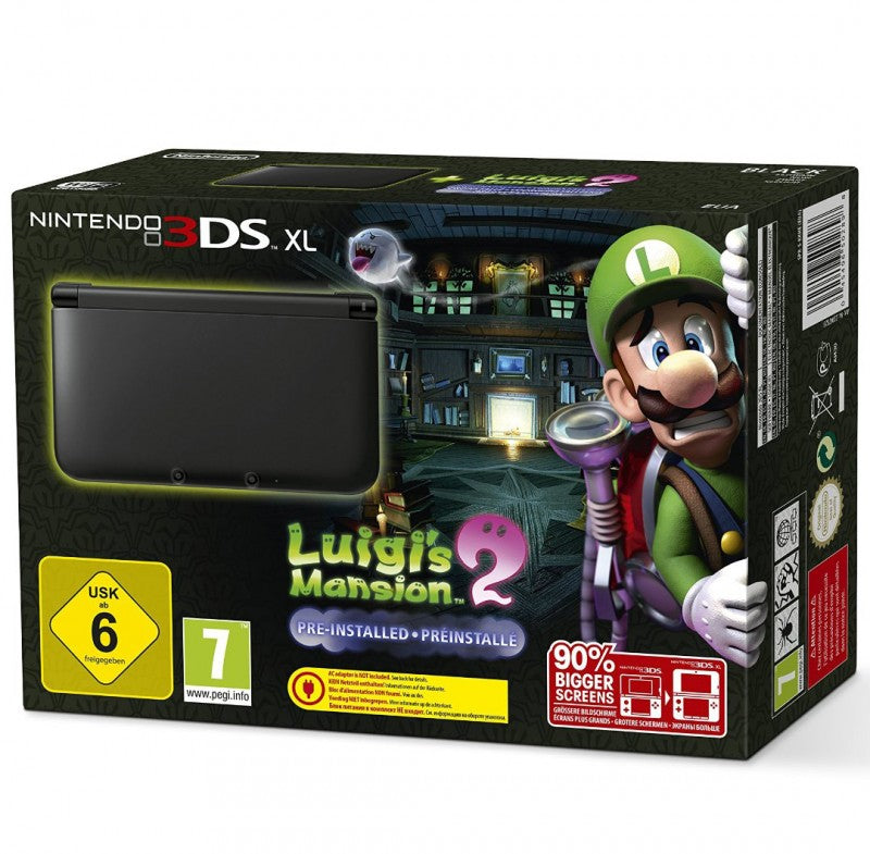 Konsole XL Luigi's Mansion 2 Edition schwarz + Spiel + Netzteil