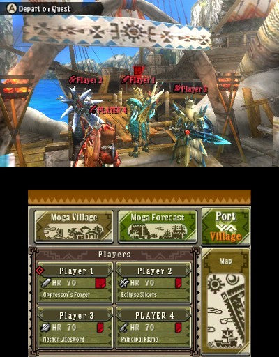 Konsole XL Monster Hunter 3U Edition + Spiel vorinst. + Netzteil