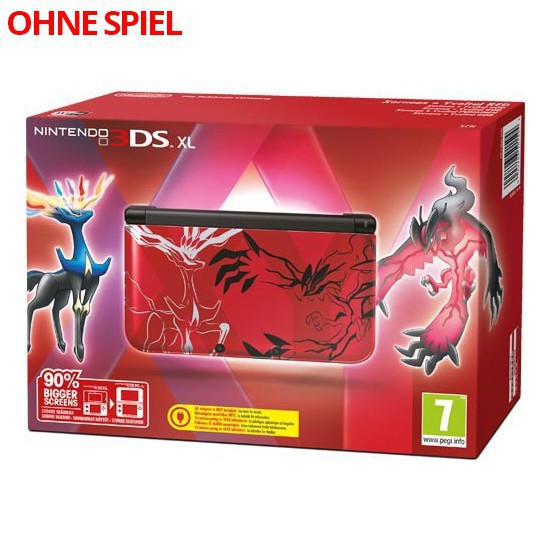 Konsole XL Pokemon XY Edition rot + Netzteil